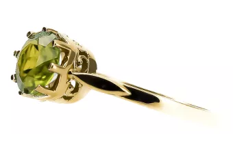 14k žlté zlato Žltý peridot  Vintage craft vrc366y